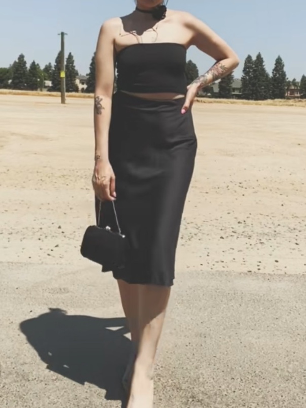 Express satin midi skirt - Picture 7 of 7